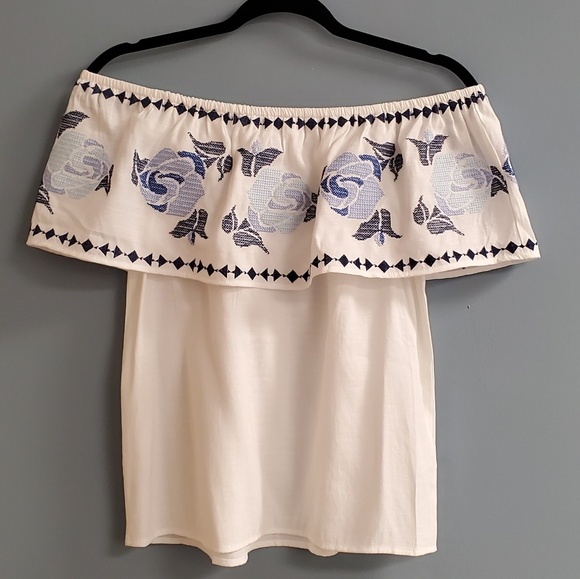 Blue Rain Tops - NWT Blue Rain Off the Shoulder Top